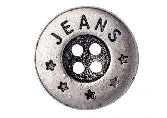 Jeans Knopf Silver